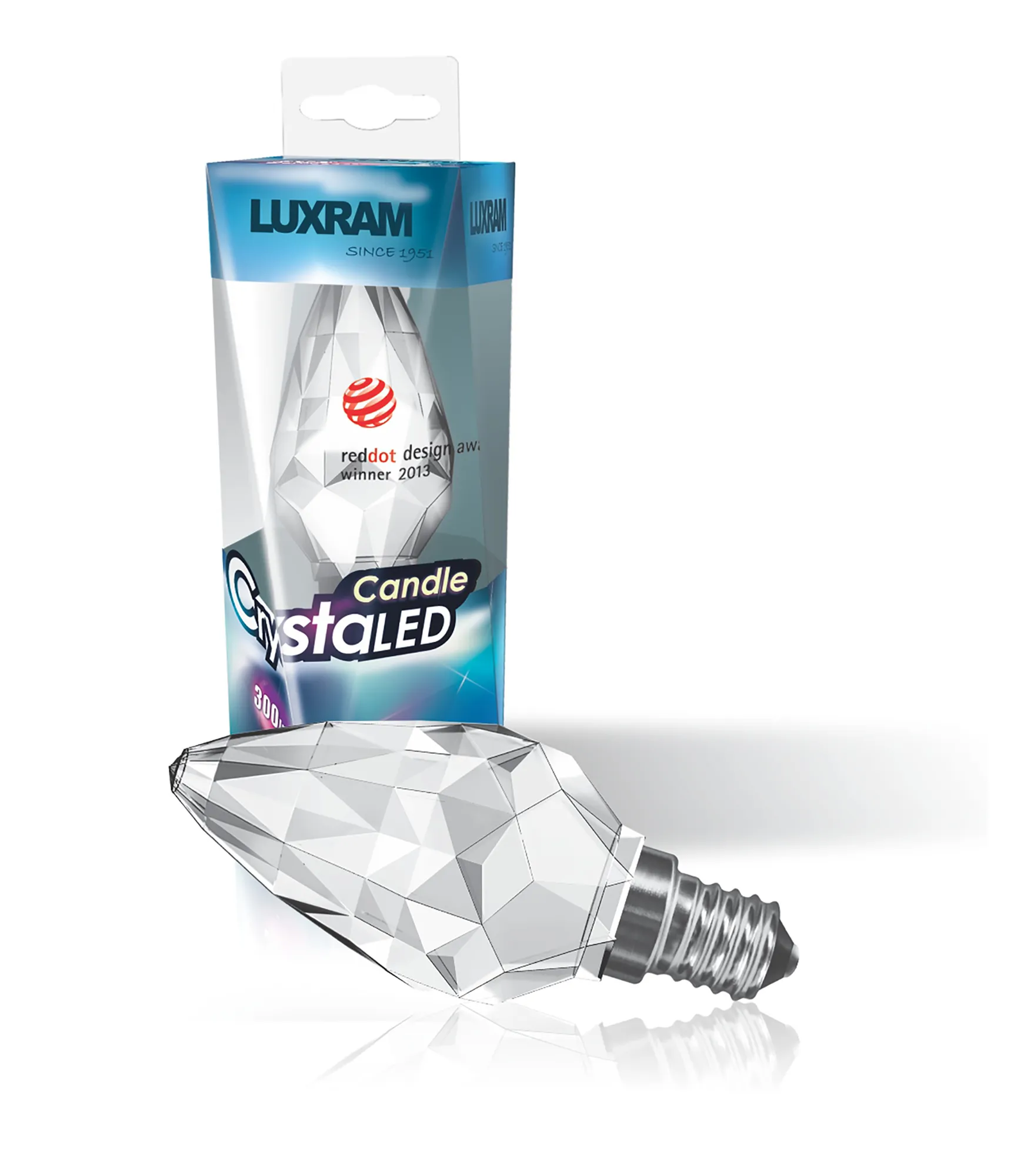 700100143  CrystaLED Candle E14 3W 3000K 300lm